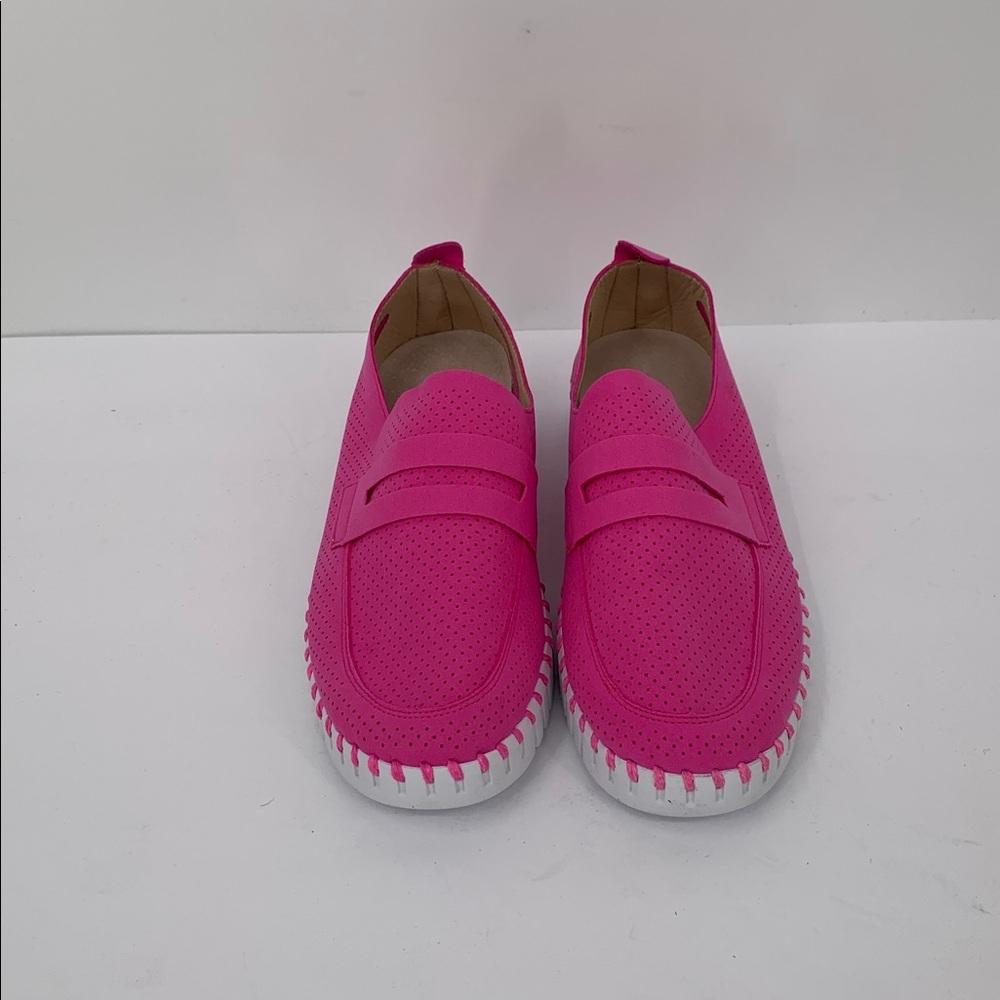 Ilse Jacobsen Fuchsia Sneakers with White Soles - Picture 4 of 6